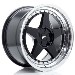 Japan Racing JR-6 18x9" (5 hole custom PCD) ET20-35, Gloss Black, Machined Lip
