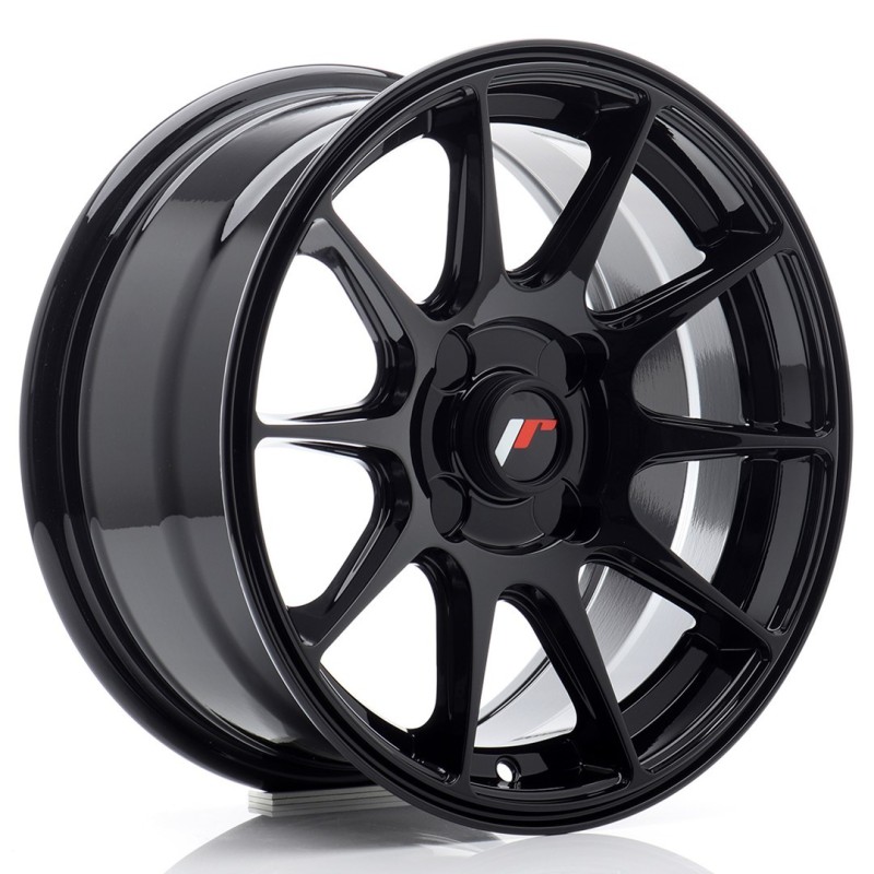 Japan Racing JR-11 15x7" (4 hole custom PCD) ET30, Gloss Black