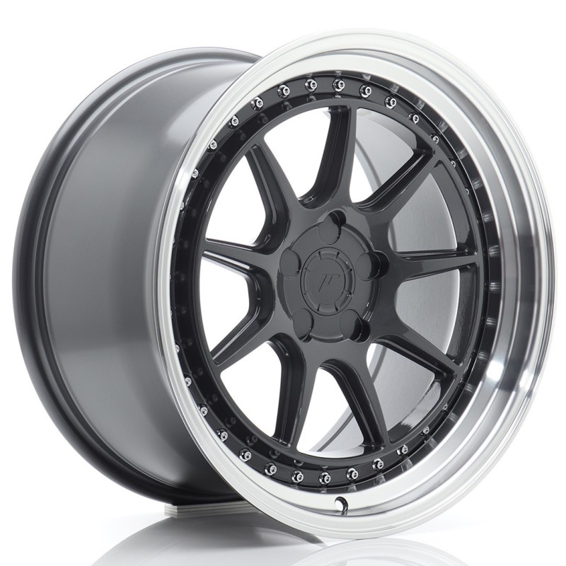 Japan Racing JR-47 18x9.5" (5 hole custom PCD) ET15-35, Hyper Gray
