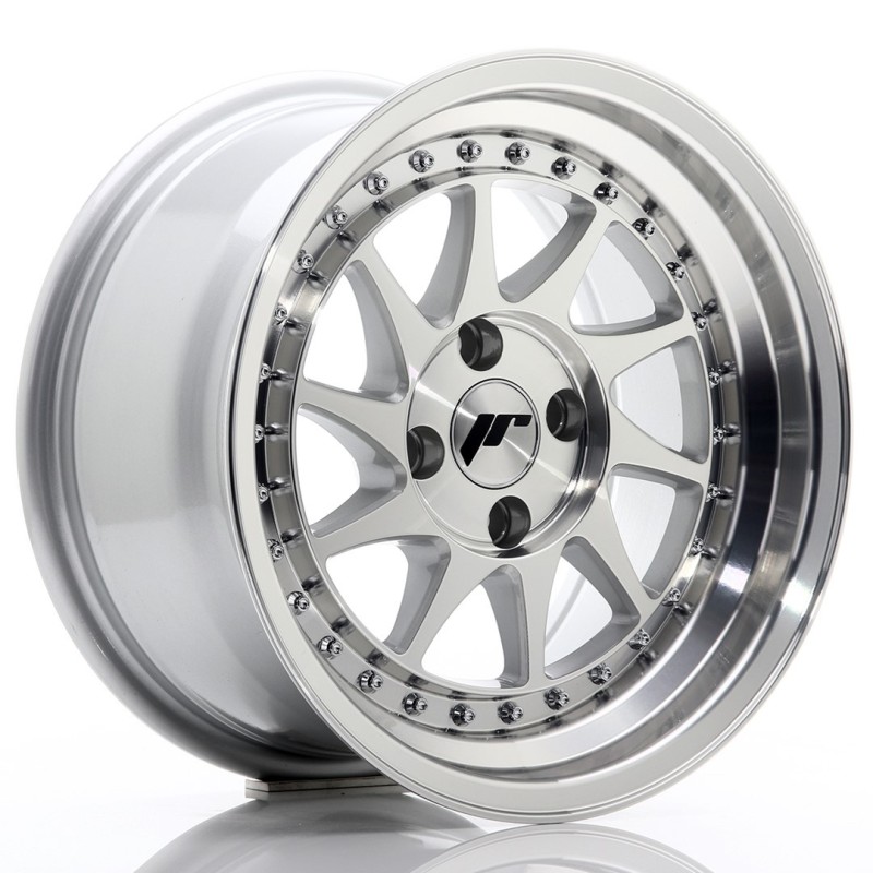 Japan Racing JR-26 15x8" 4x100 ET5, Silver