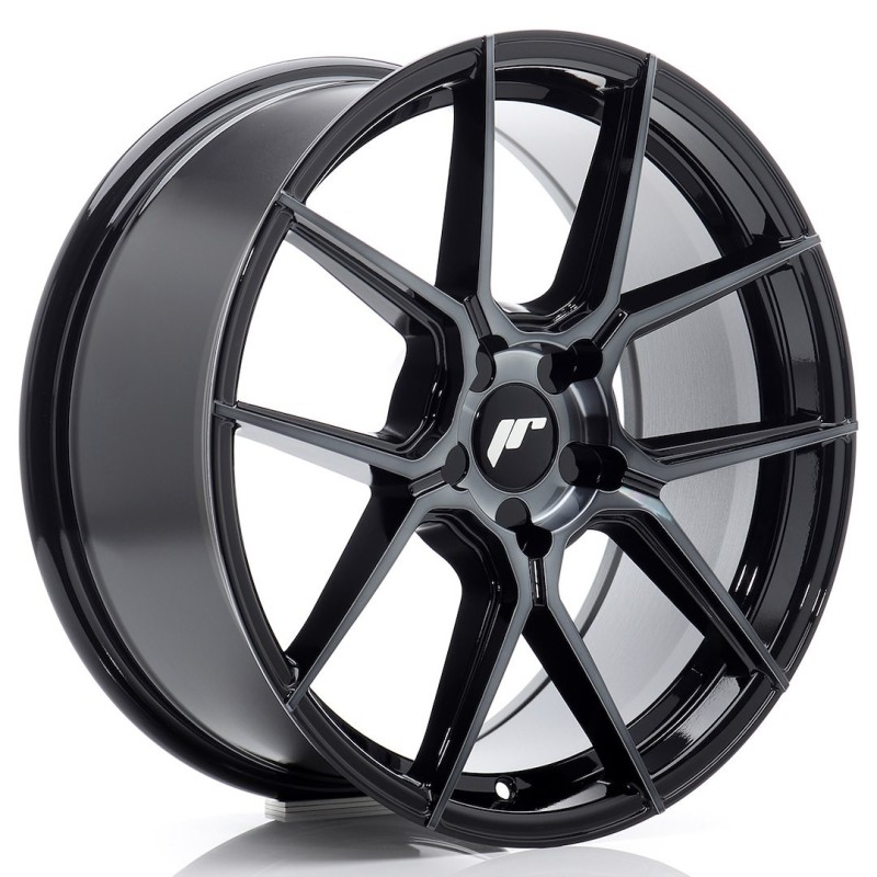 Japan Racing JR-30 18x8.5" (5 hole custom PCD) ET20-45, Gloss Black, Tinted Face