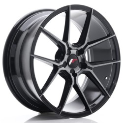 Japan Racing JR-30 19x8.5" (5 hole custom PCD) ET35-42, Gloss Black, Flat Spokes