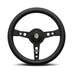 Momo Prototipo 320 Steering Wheel, Black Leather, Black Spokes - 32 cm