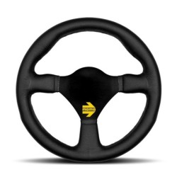 Momo Mod. 26 Steering Wheel, Black Leather, Black Spokes - 26 cm