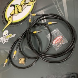 Kit 3 Latiguillos HEL para doble pinza de freno