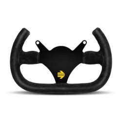 Momo Mod. 101 Steering Wheel, Black Suede, Black Spokes - 29 cm