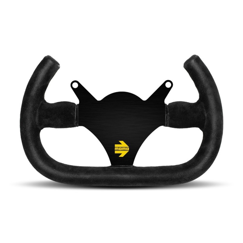 Momo Mod. 101 Steering Wheel, Black Suede, Black Spokes - 29 cm