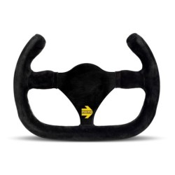 Momo Mod. 27/C Steering Wheel, Black Suede, Black Spokes - 27 cm