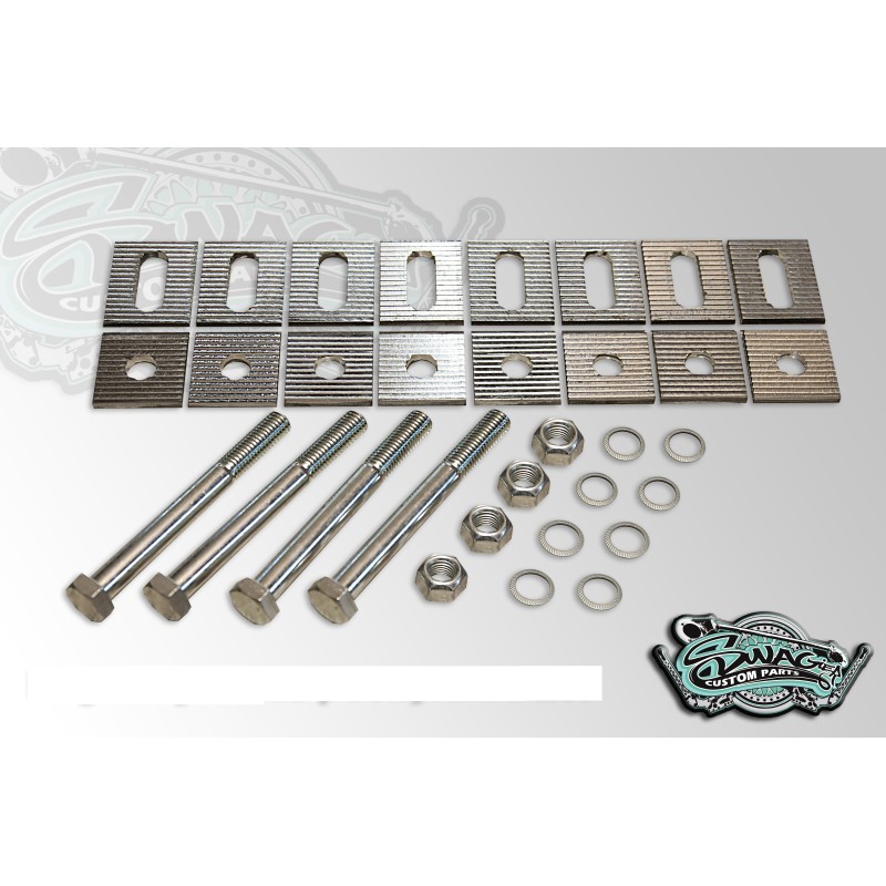 Kit de pletinas  acanaladas BMW e21, e30, e34, e36 Compact y Z3 (regulación puente trasero)