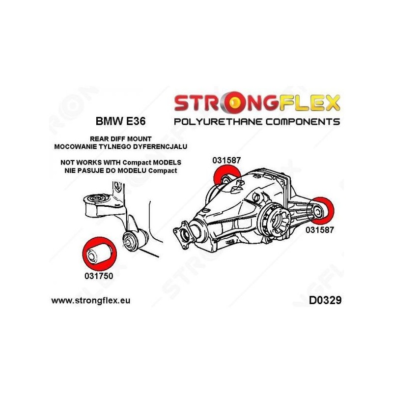 Kit BMW e36 Strongflex Diferencial Trasero