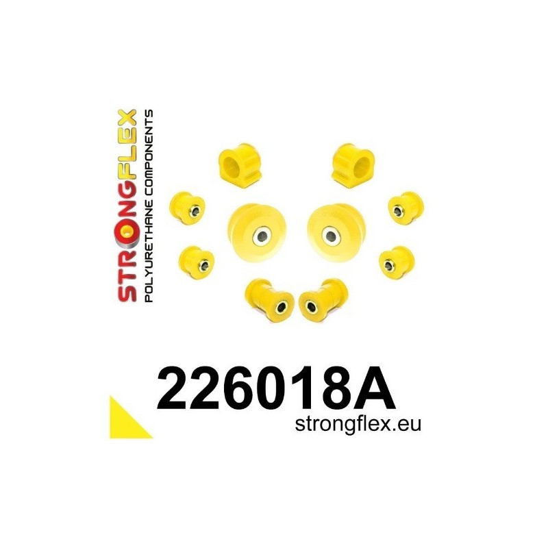 KIT SILENTBLOCKS SUSPENSIÓN DELANTERA A3 8L | LEON 1M | GOLF IV | OCTAVIA 1U STRONGFLEX