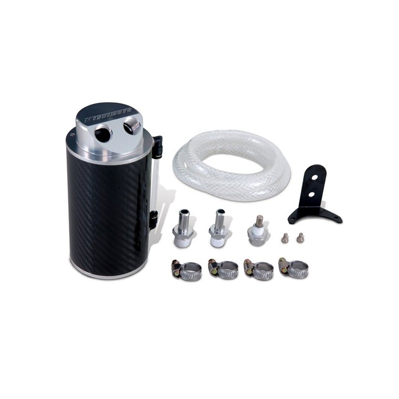 Mishimoto Oil Catch Can Kit - Universal (Carbon)
