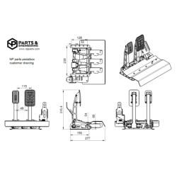 NP Parts Racing 3 Pedal Box (Floor Mount)