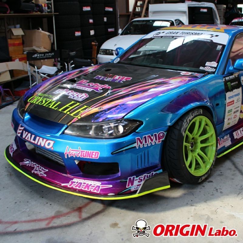 Origin Labo +55mm "Shark" Vented Front Fenders for Nissan Silvia S15