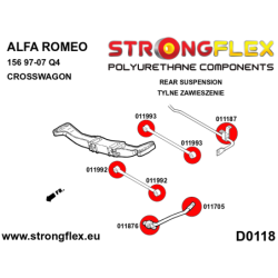 Rear suspension bush kit