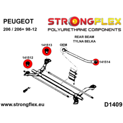 Rear beam bushing kit SPORT