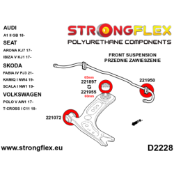 Front suspension and ream beam bush kit SPORT