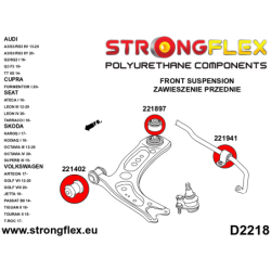Front suspension and ream beam bush kit