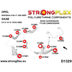 Rear suspension bush kit SPORT