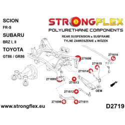 Rear subframe bush kit SPORT