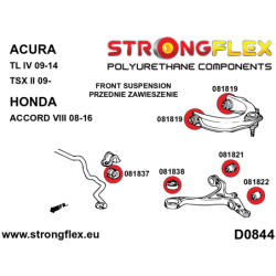 Front suspension bush kit SPORT