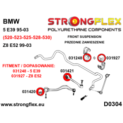 Front suspension bush kit SPORT