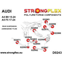 Rear suspension bush kit SPORT