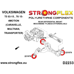 Rear differential mounting bush 4Motion - front SPORT