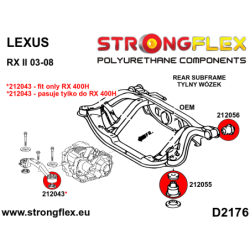 Rear subframe bush kit SPORT