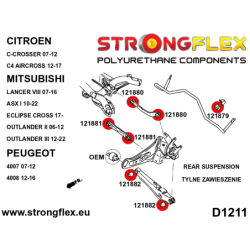 Rear suspension bush kit SPORT