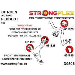 Front suspension bush kit SPORT