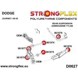 Rear anti roll bar bush