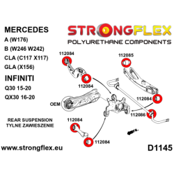 Rear suspension bush kit SPORT