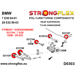 Rear suspension bush kit SPORT