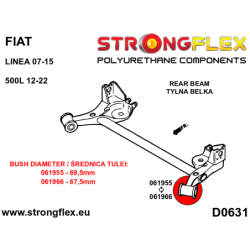 Rear beam bush 67,5mm SPORT