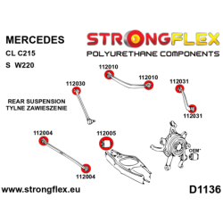 Rear suspension bush kit SPORT