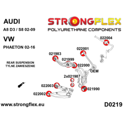 Rear anti roll bar bush