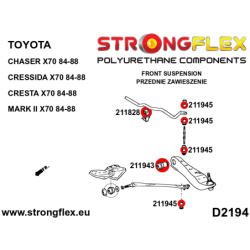 Front and rear anti roll bar link bush