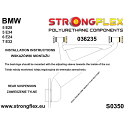 Rear trailing arm bush kit eccentric SPORT