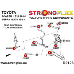 Rear suspension bush kit SPORT
