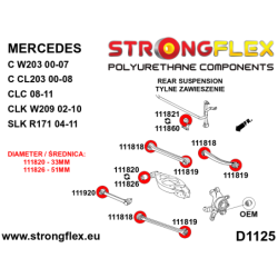 Rear track control arm - inner bush 51mm SPORT