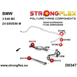 Rear anti roll bar link to arm bush