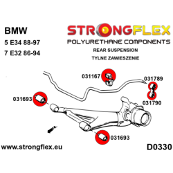 Rear suspension bush kit SPORT