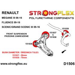 Front lower arm - rear bush 70mm