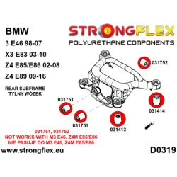 BMW E46 Silenblocks de diferencial trasero
