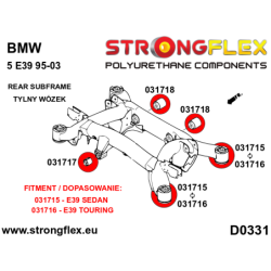 Rear beam bush kit E39 Sedan