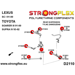 Rear suspension bush kit