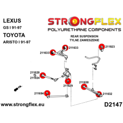 Rear track control arm inner bush