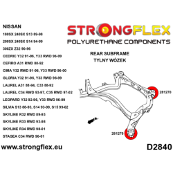 Rear beam mounting bush kit RWD