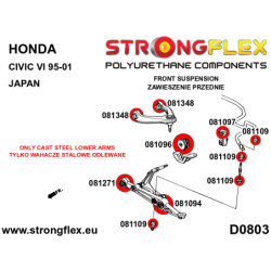 Front suspension bush kit